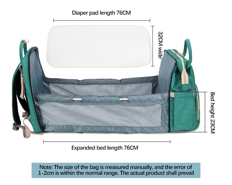 Amazing! 2 in 1 Diaper Bag&Bed For Newborn Large Capacity