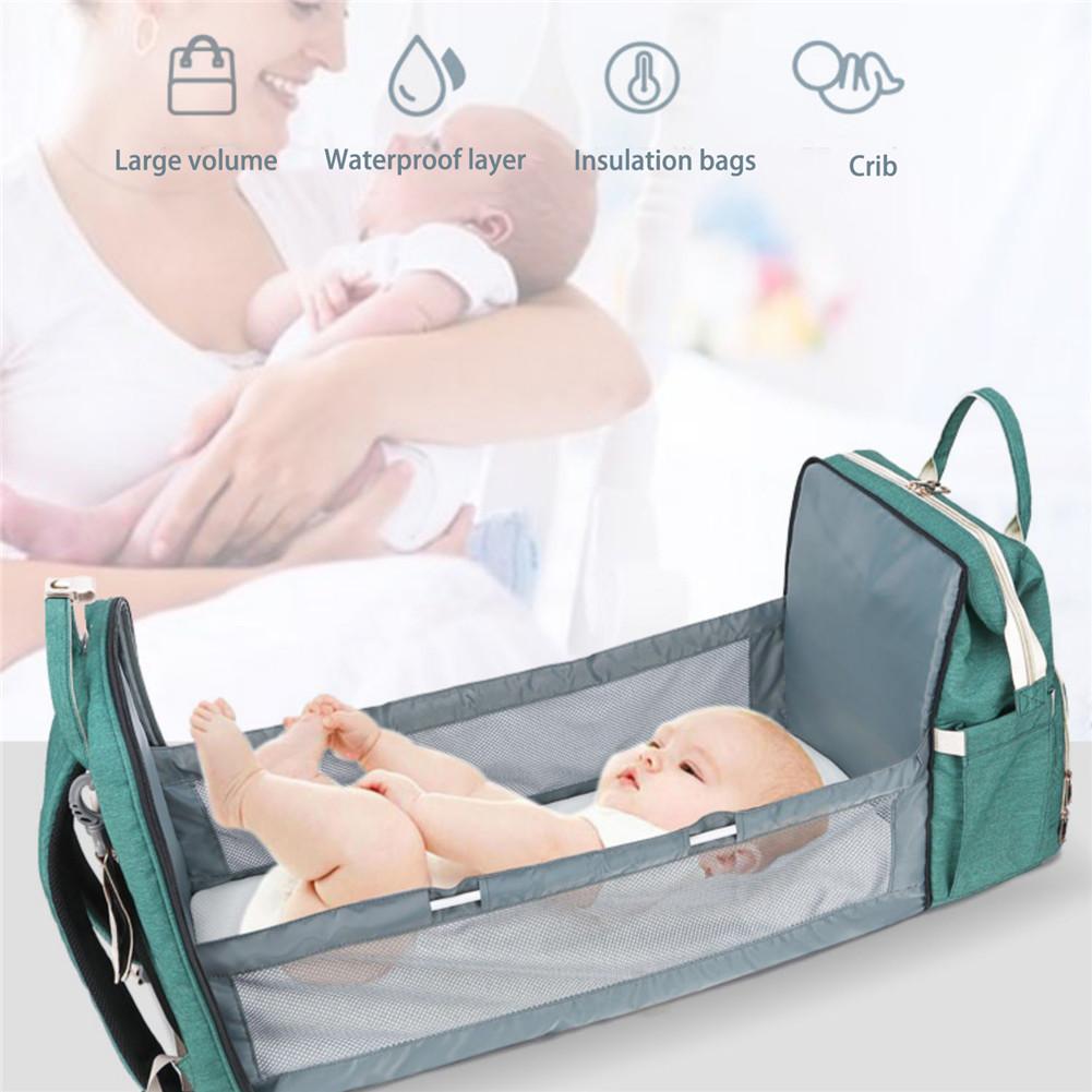 Amazing! 2 in 1 Diaper Bag&Bed For Newborn Large Capacity