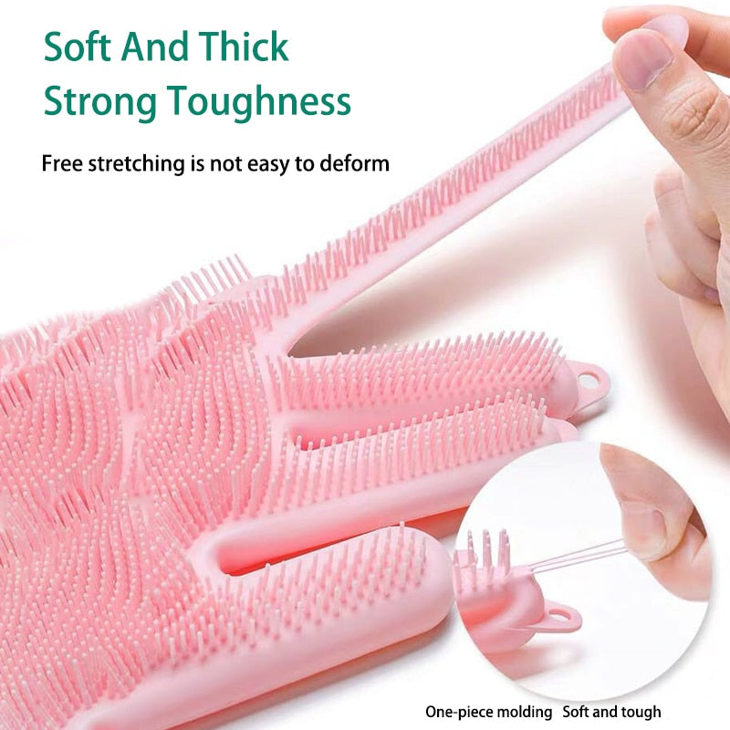 Silicone Cleaning Gloves /// Magic Silicone Dish-washing Gloves