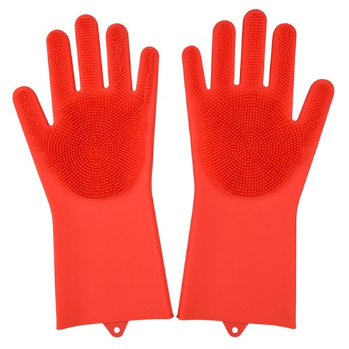 Silicone Cleaning Gloves /// Magic Silicone Dish-washing Gloves