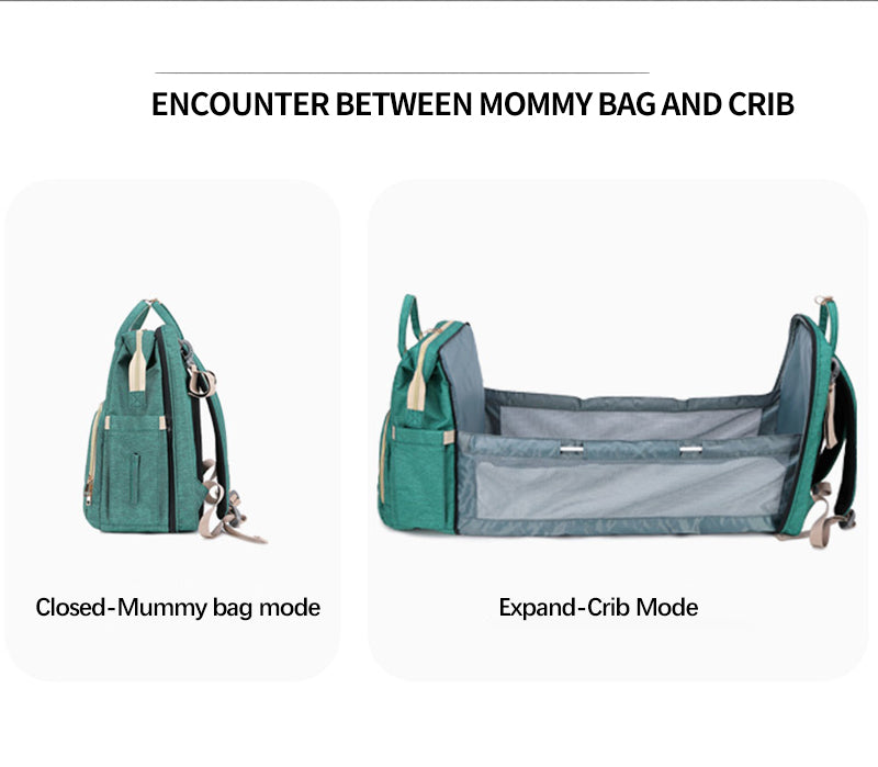 Amazing! 2 in 1 Diaper Bag&Bed For Newborn Large Capacity