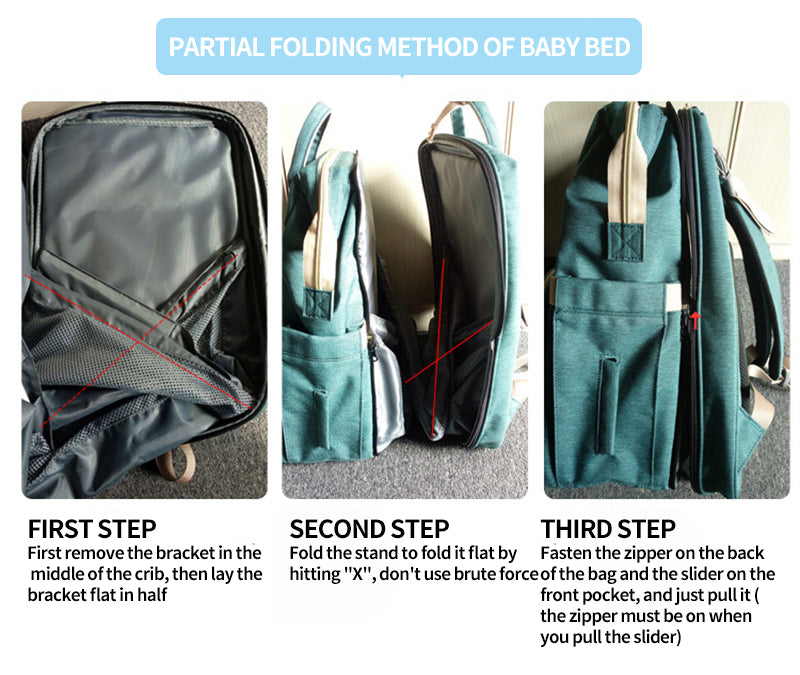 Amazing! 2 in 1 Diaper Bag&Bed For Newborn Large Capacity