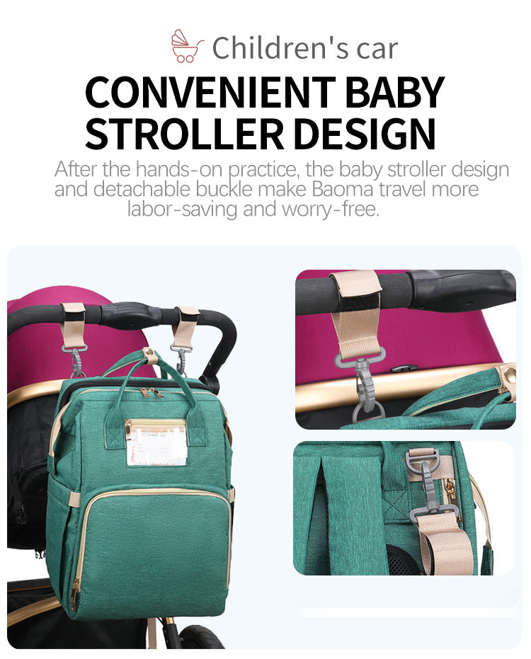 Amazing! 2 in 1 Diaper Bag&Bed For Newborn Large Capacity