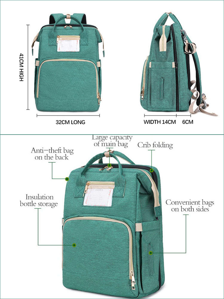 Amazing! 2 in 1 Diaper Bag&Bed For Newborn Large Capacity